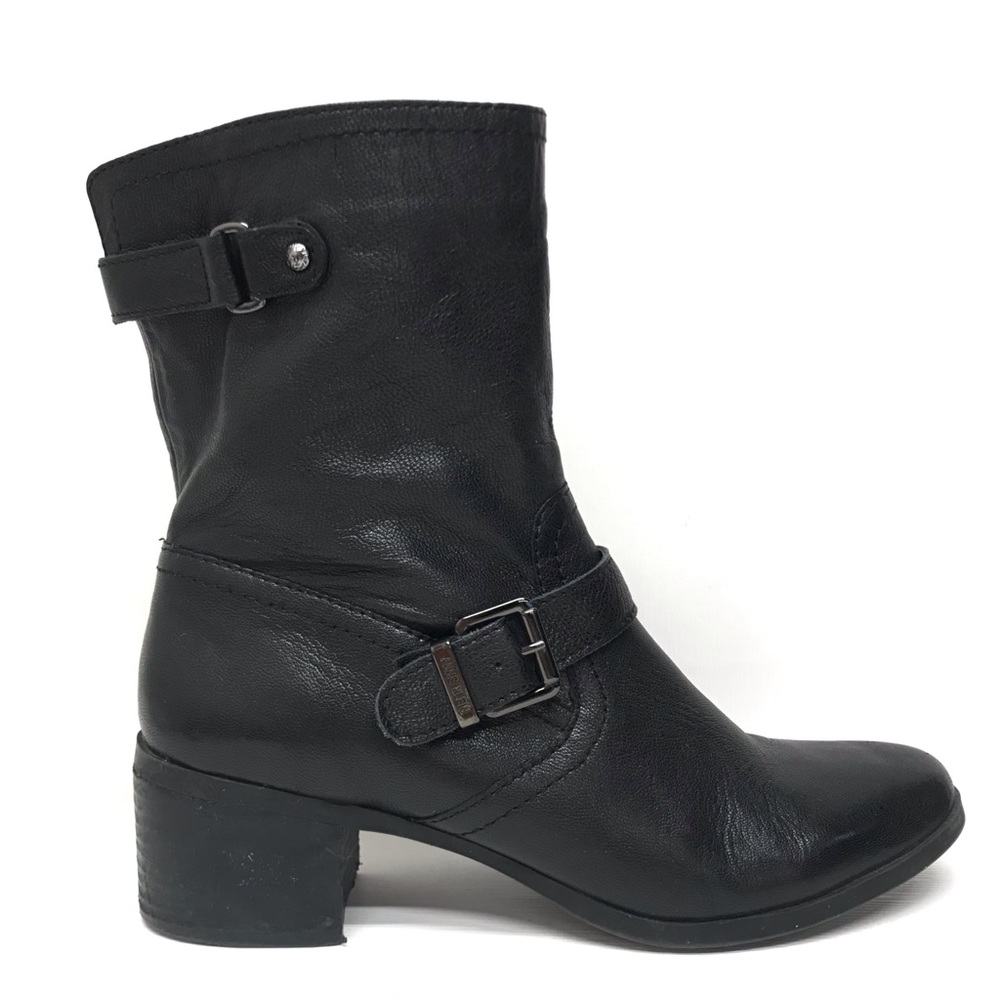 ANNE KLEIN Black Leather Boots 9.5M